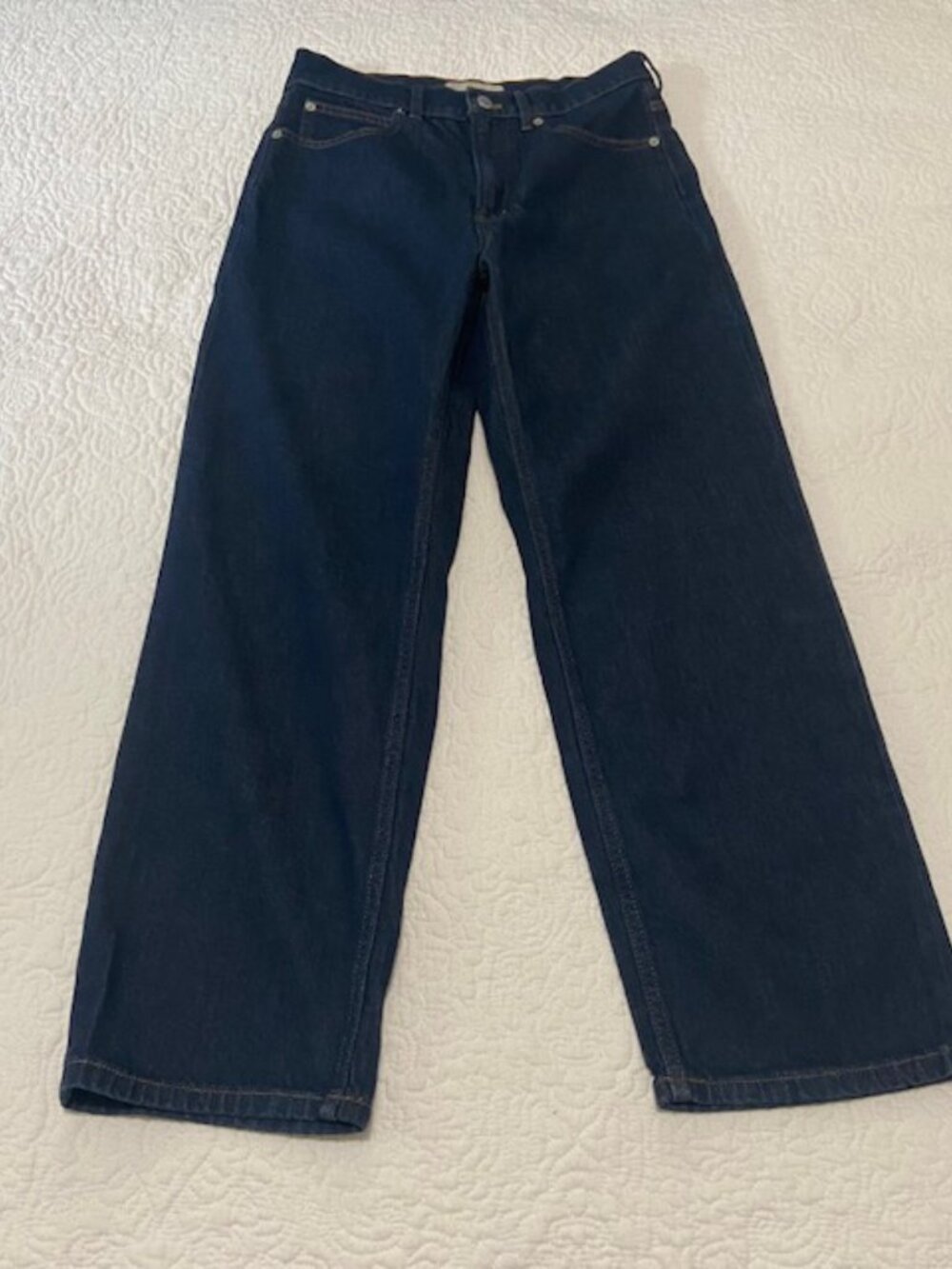 Everlane The Way High Jean Straight Leg Dark Denim Size 28 Long